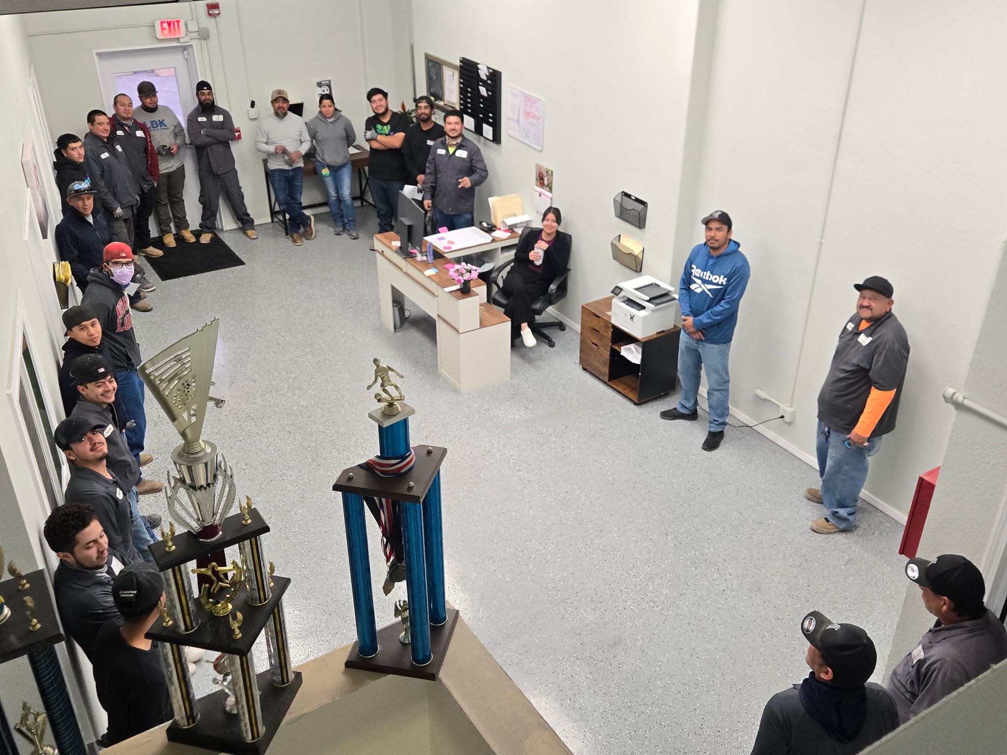 Wong Mechanical LLC team meeting at our Albuquerque office
