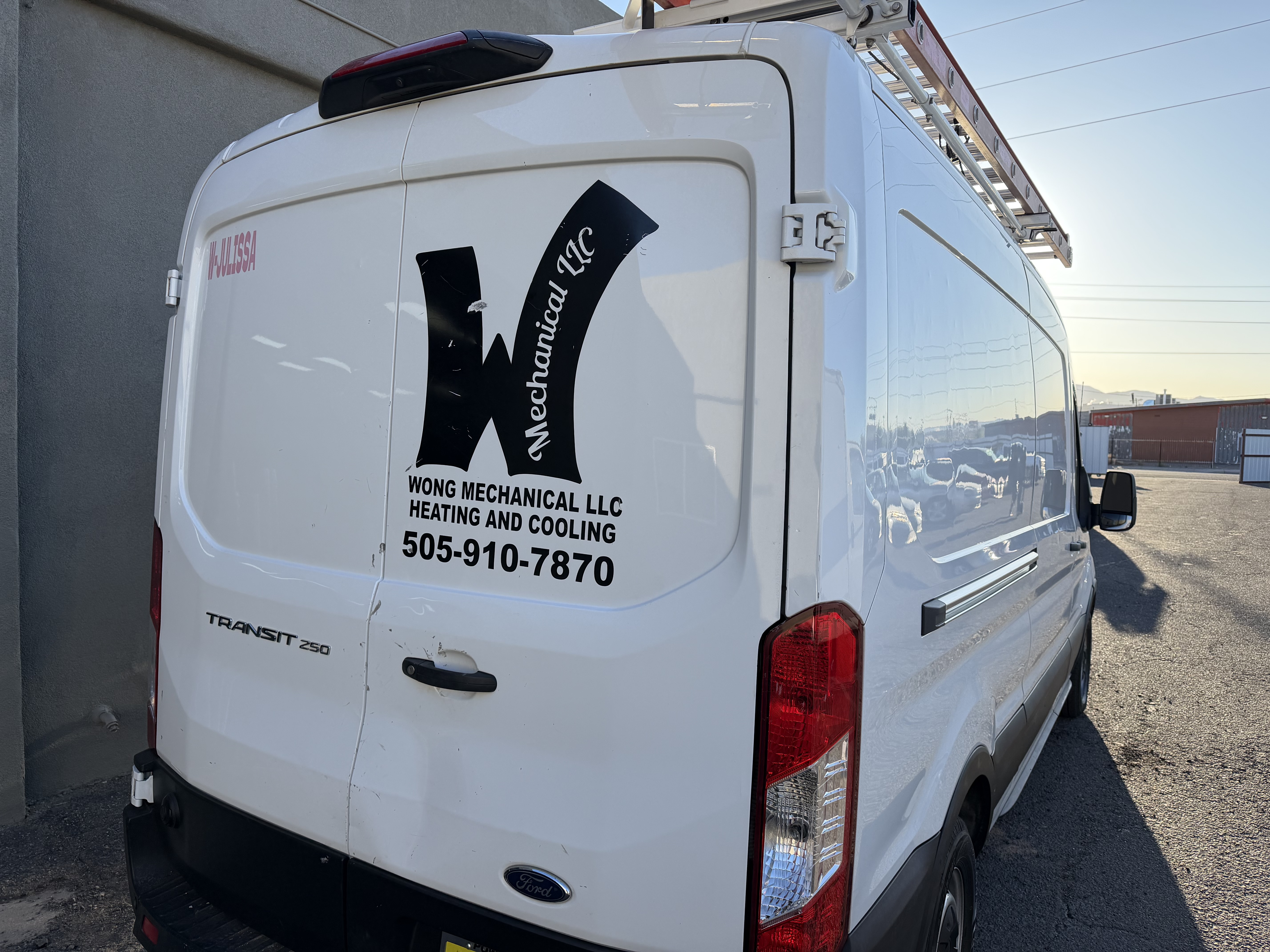 Wong Mechanical LLC service van — AC repair Albuquerque NM
